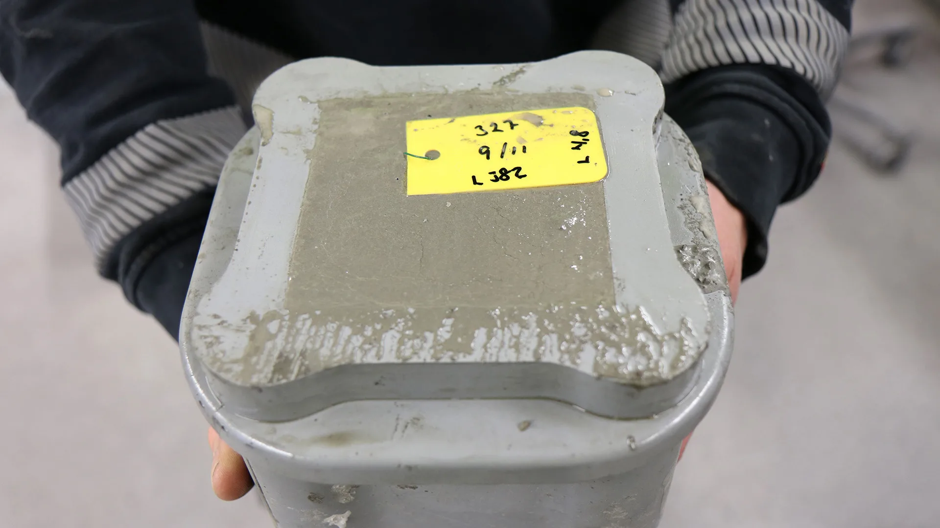 A climate-smart concrete sample
