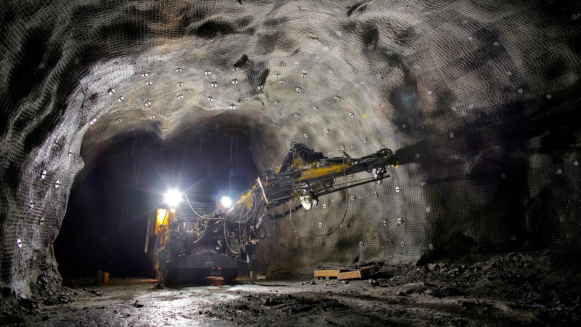 Machine in under ground mine.