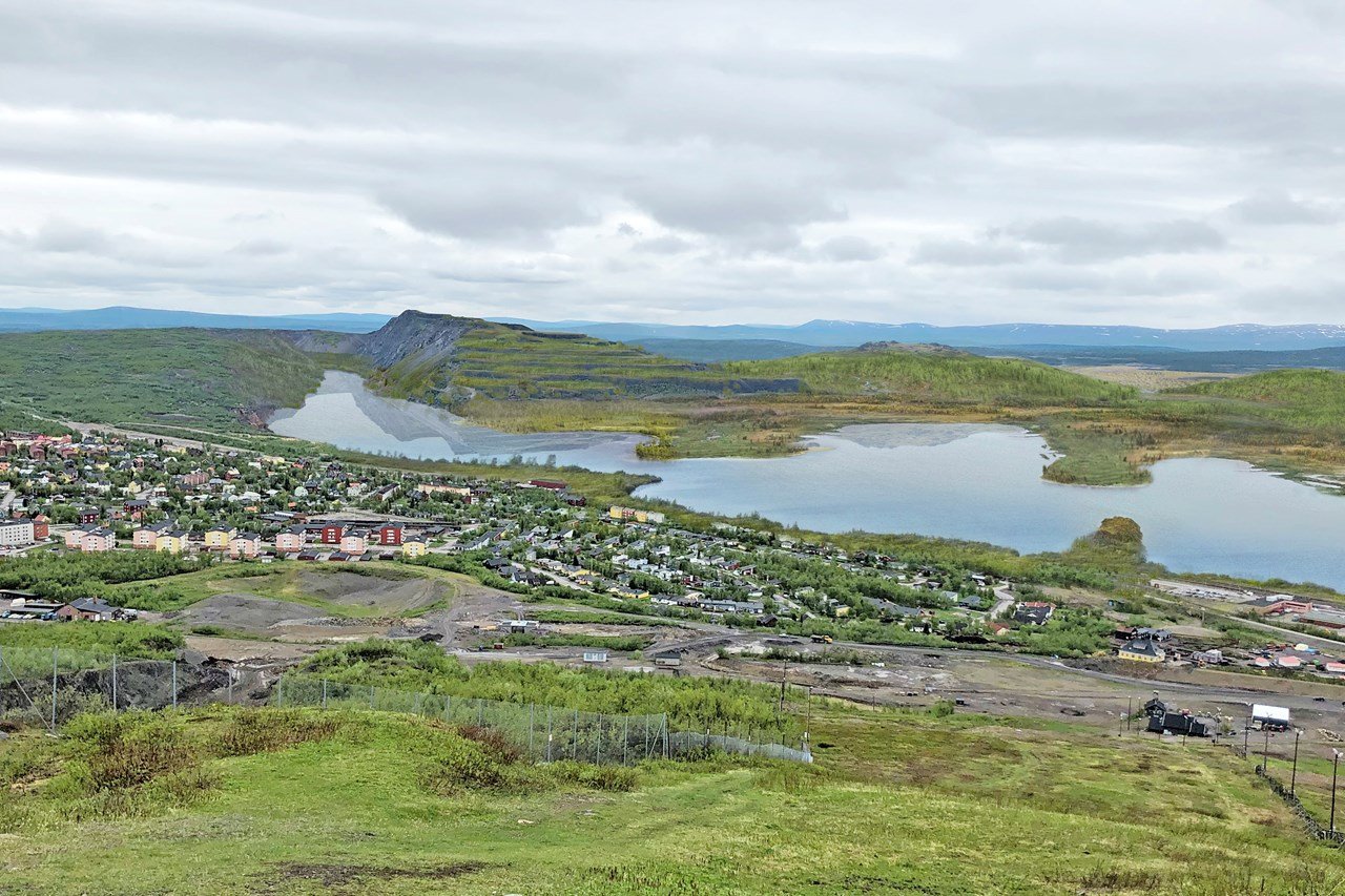 Visionsbild över ekologisk landskapsutformning för Kiruna