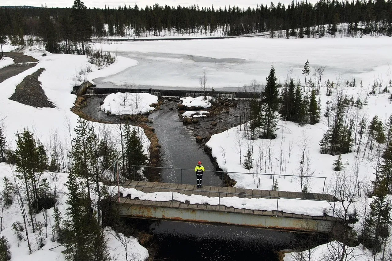 Svappavara Fisktrappa vid Noresdamm