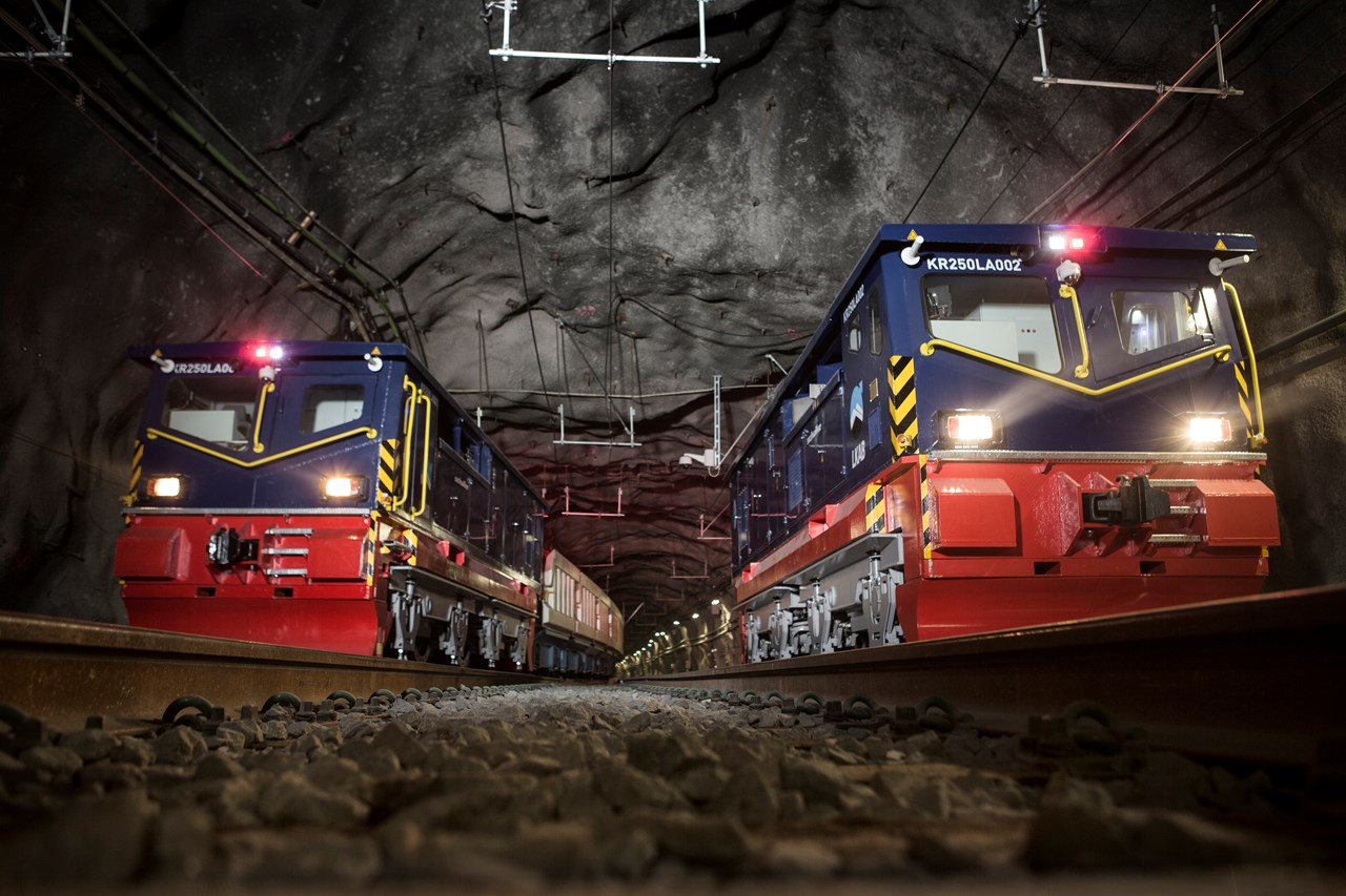Trains in the mine