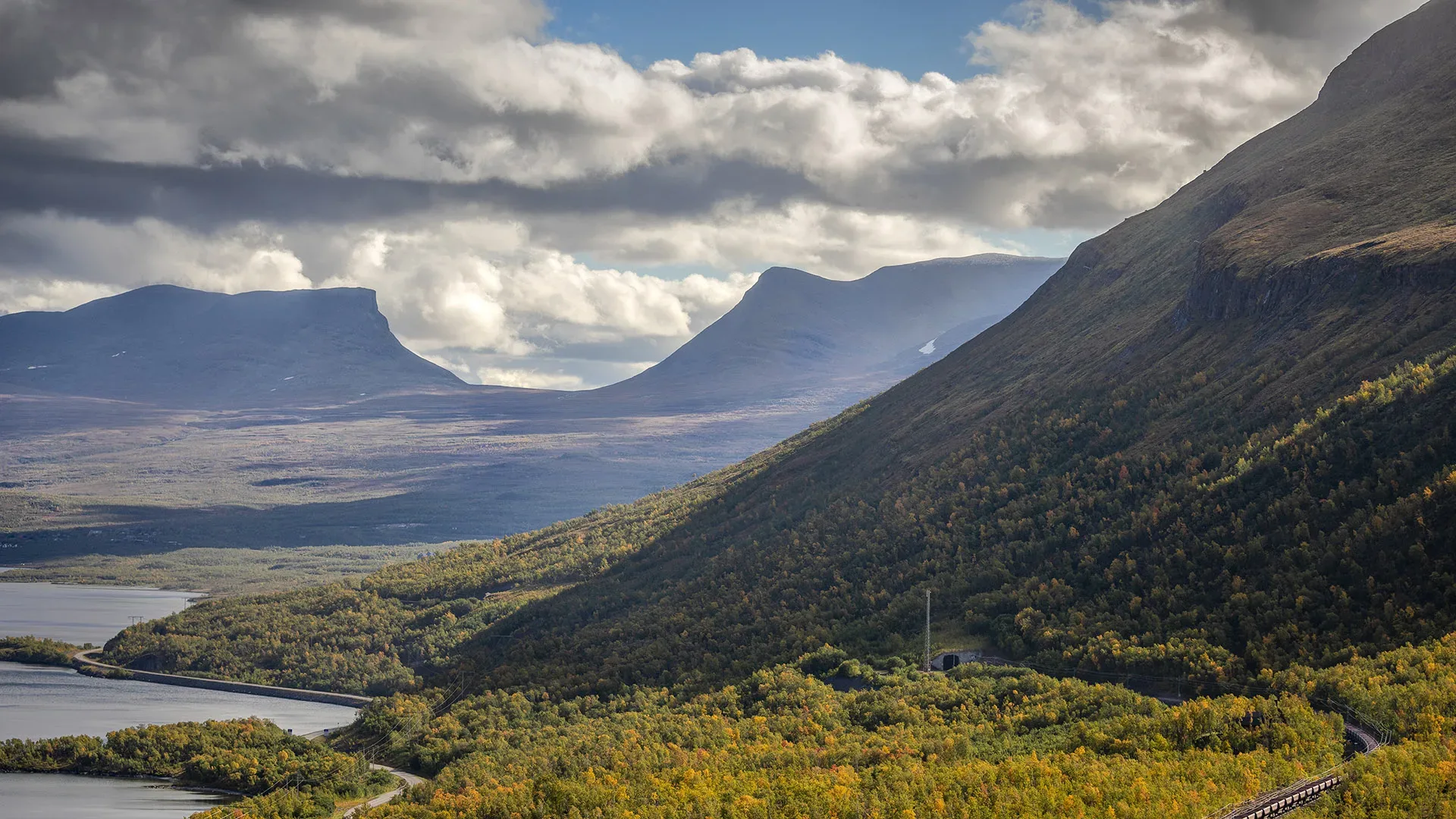 View of mountains. 