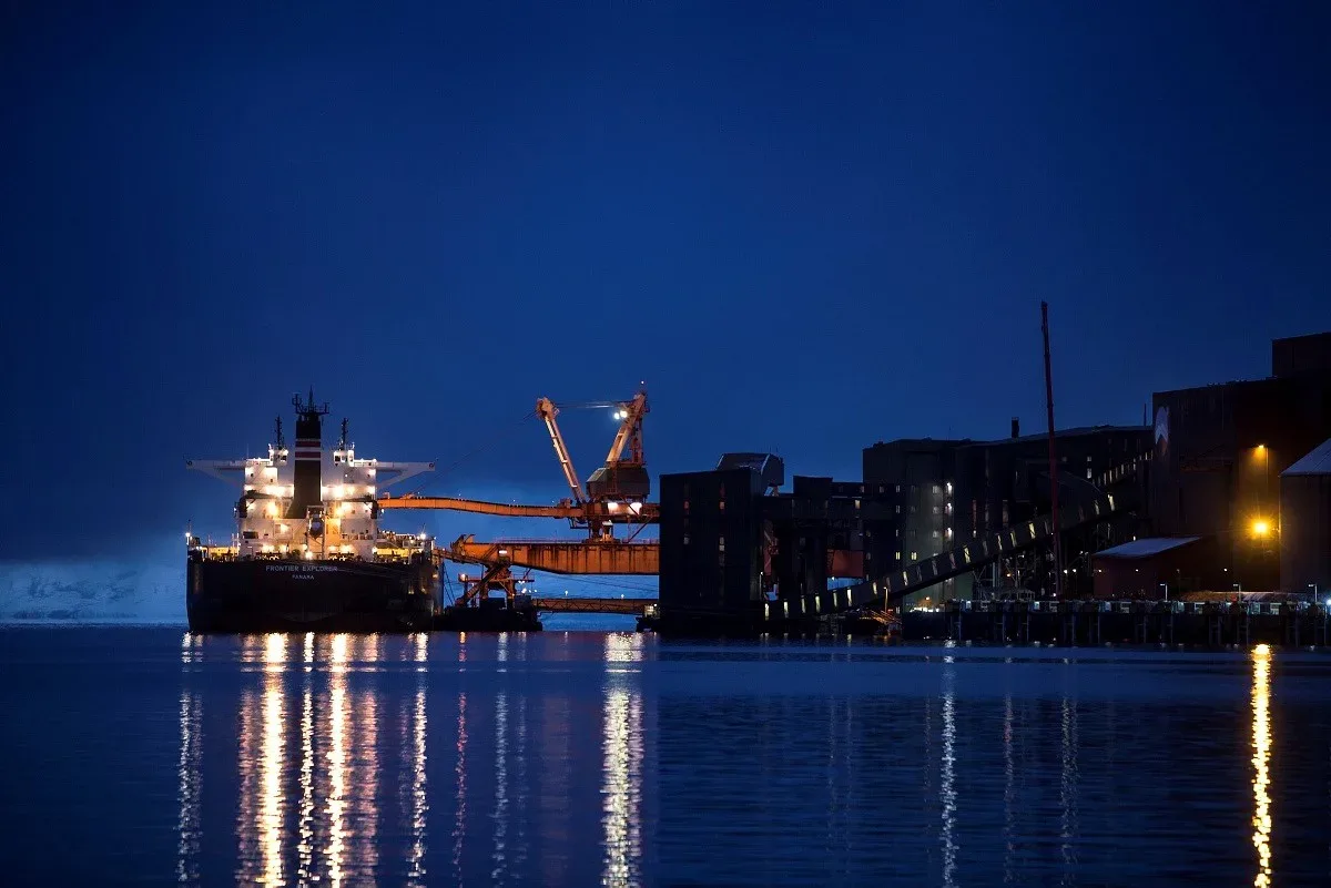 Ship at harbour.