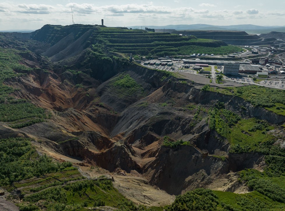 View of the mine area in Kiruna