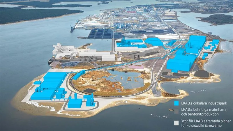 Översiktsbild över LKAB:s planerade industripark