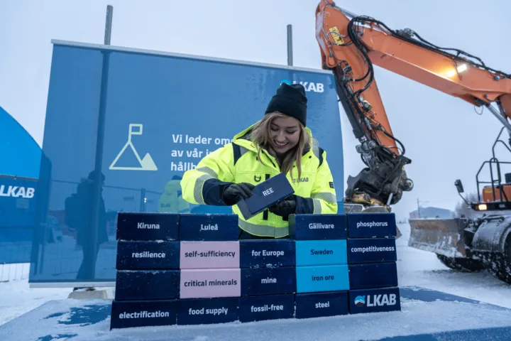 Energi- och näringsminister Ebba Busch på pressträff i Luleå om LKAB:s kritiska mineral