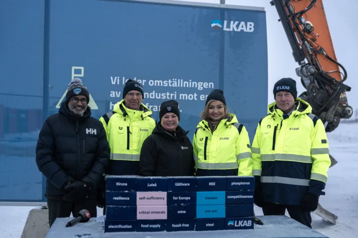 Gruppbild pressträff kritiska mineral LKAB Luleå