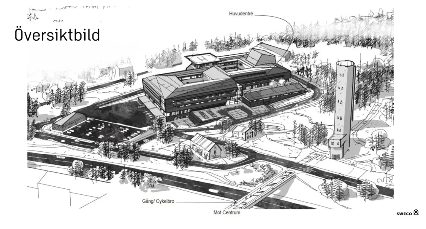 Illustration över hur Kirunas nya sjukhus kan se ut.