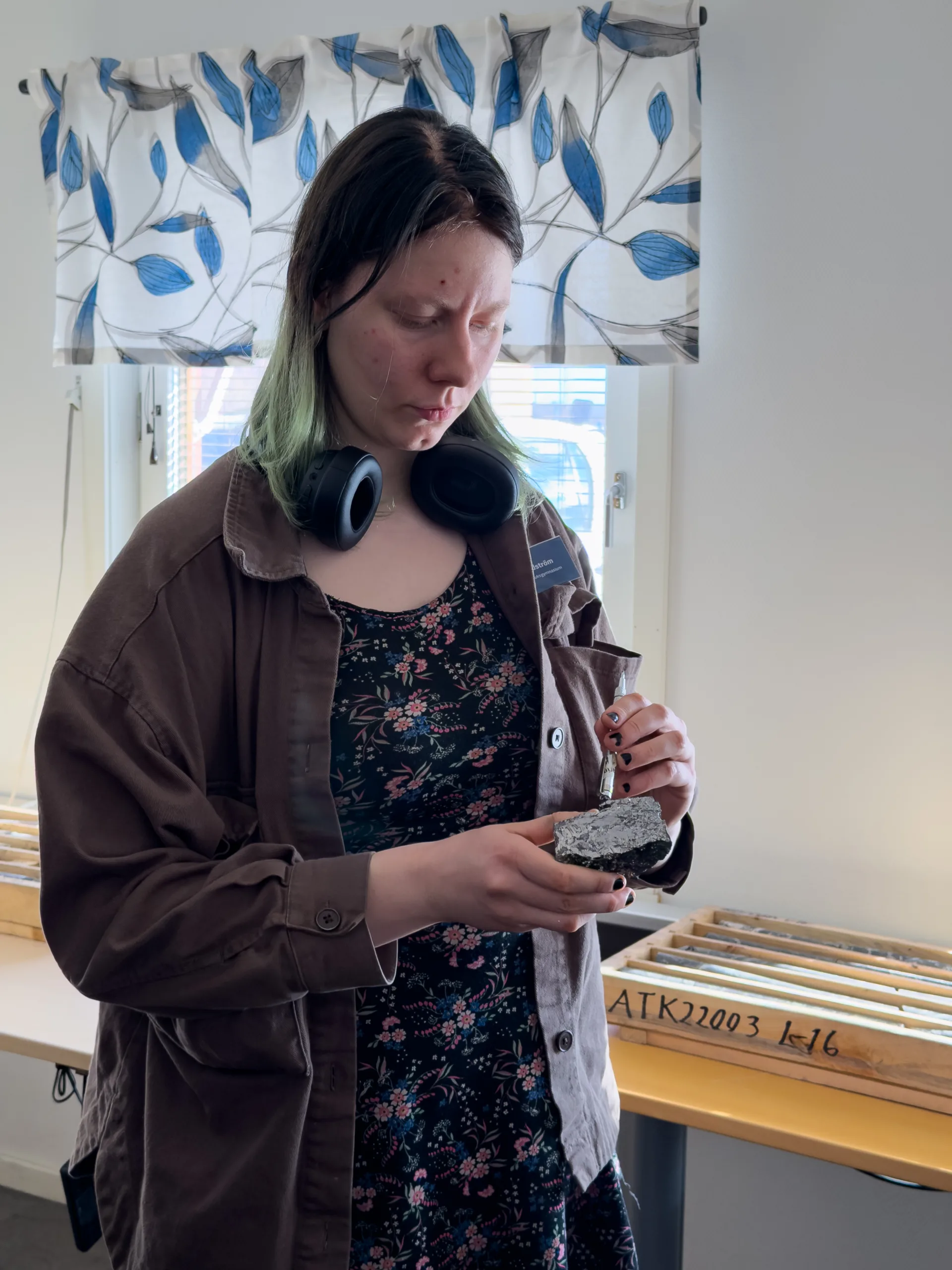 Leia tittar på en sten