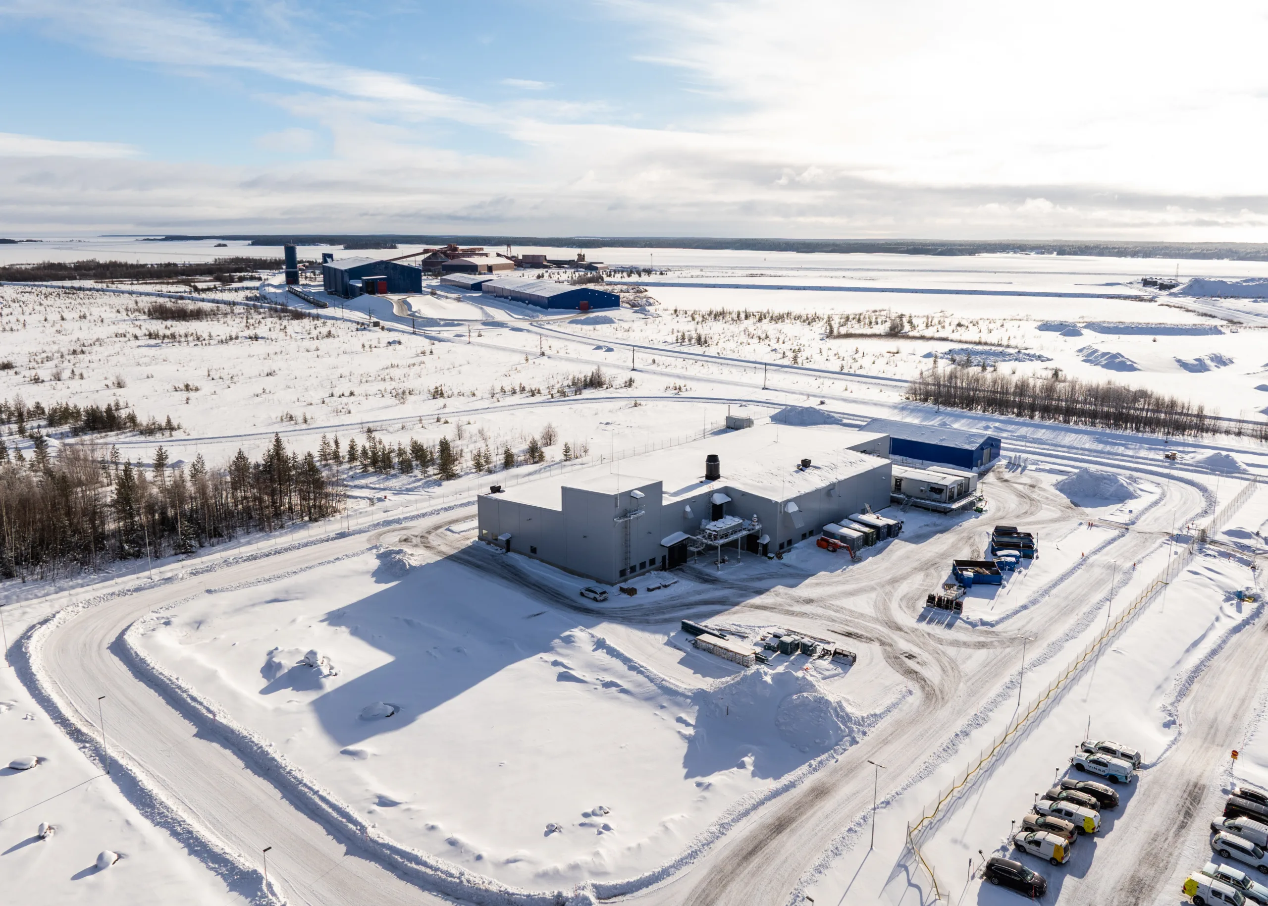 Översiktsbild av demonstrationsanläggningen för kritiska mineral i Luleå.