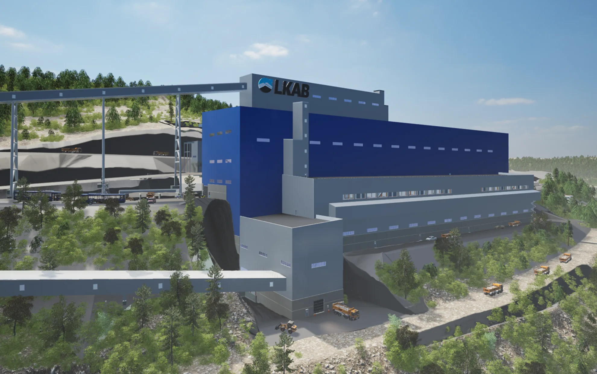 Illustration av verksbyggnad.